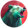 vector logo of a bear